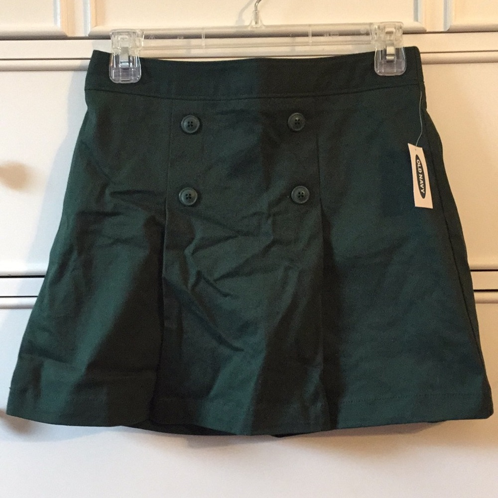 NWT Girls Old Navy dark green skort